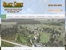 Tablet Screenshot of blackcreekgolfcourse.com